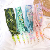 Lanț de ochelari de eșarfă colorată Boemia pentru femei, cu flori de vară, cu puncte, pentru ochelari de soare, șnur, accesorii de bijuterii de modă