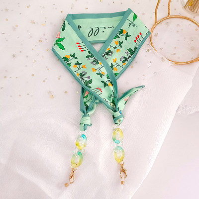 Lanț de ochelari de eșarfă colorată Boemia pentru femei, cu flori de vară, cu puncte, pentru ochelari de soare, șnur, accesorii de bijuterii de modă