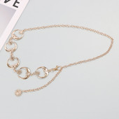 Harajuku Punk Moon Metalni pojasevi Ženski vintage pojasevi s lancem visokog struka Gothic Moon Sun Srebrni pojasevi s privjescima Ženski