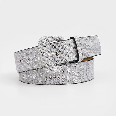 Novi modni ženski remen sa šljokicama i kopčom za sunčanje