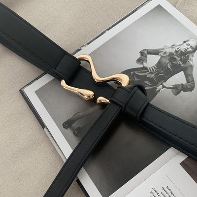 Modni nepravilnog dizajna, metalna kopča, ženski pojas, PU kožni remen za kaput, odijela, zima, jesen, ženski pojasevi oko struka