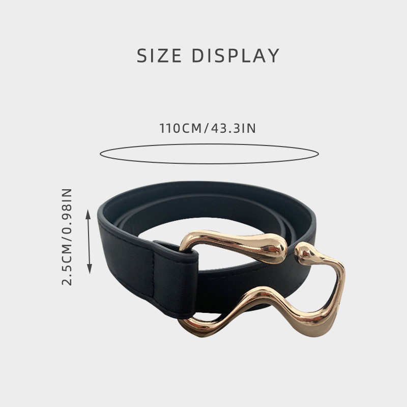 Modni nepravilnog dizajna, metalna kopča, ženski pojas, PU kožni remen za kaput, odijela, zima, jesen, ženski pojasevi oko struka