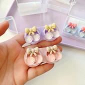 Θήκη φακών επαφής Crystal Cherry Γυναικείες Υπέροχες έγχρωμοι φακοί κινουμένων σχεδίων Δοχείο Κουτί αποθήκευσης φακών ομορφιάς Σετ ταξιδιού Δώρο κορίτσι