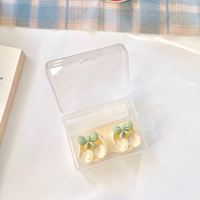 Θήκη φακών επαφής Crystal Cherry Γυναικείες Υπέροχες έγχρωμοι φακοί κινουμένων σχεδίων Δοχείο Κουτί αποθήκευσης φακών ομορφιάς Σετ ταξιδιού Δώρο κορίτσι