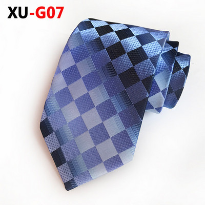 Moda bărbați de lux mătase cravată Culoare în formă strălucitoare carouri cravate geometrice pentru bărbați rochie formală petrecere de nuntă Gravatas