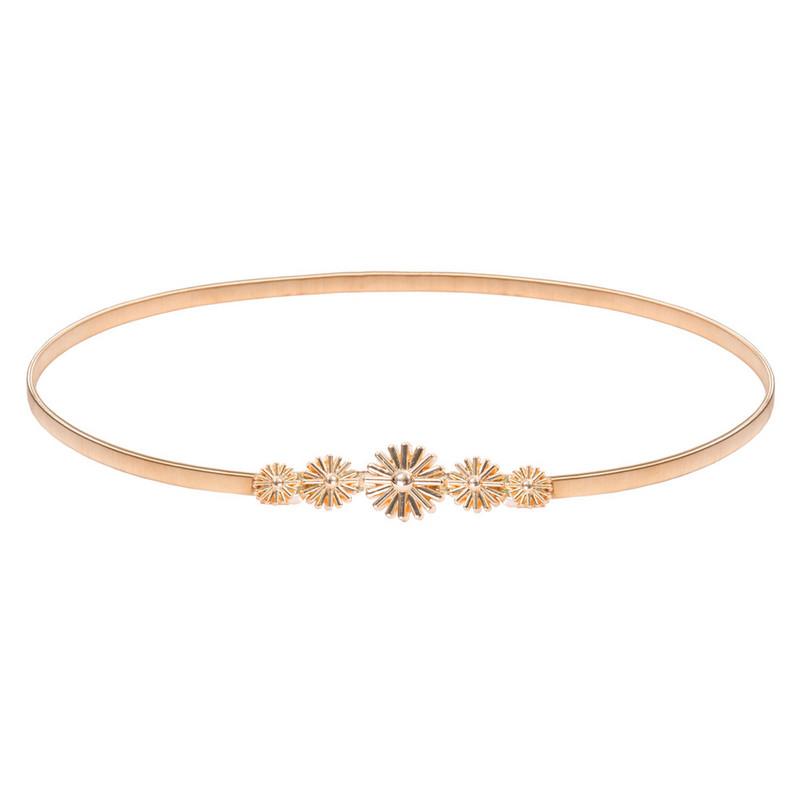 GK női női lányok divatos öv buliba estélyi ruhához elegáns vintage vékony Skinny Punk elasztikus ötvözet öv arany derékpánt