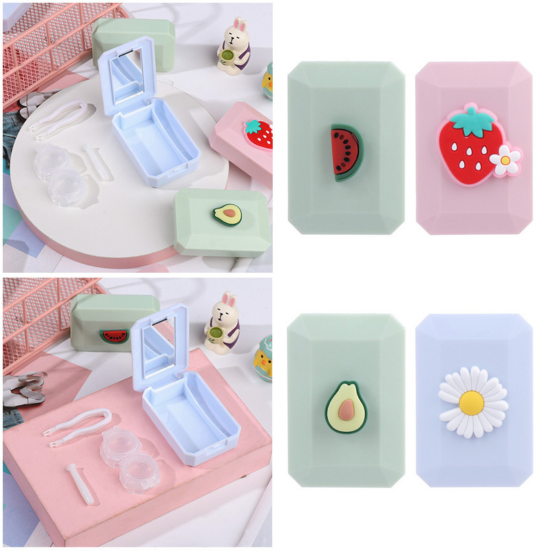 Kutija za kontaktne leće Slatka mini kozmetička kutija za kontaktne leće Oči Spremnik za kontaktne leće Putni dodaci 6*4 cm