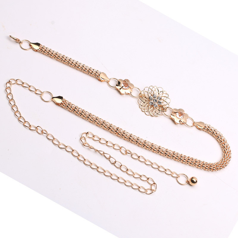 Lanț metalic de damă de modă pentru damă, curea de culoare aurie, lanț de corp, elegant, unic, de înaltă calitate