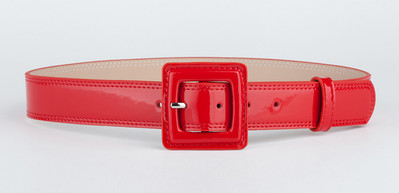 Curele largi de talie din piele strălucitoare pentru femei, centură de talie, modă de lux, pentru femei, cu cataramă pătrată, rochie roșie.