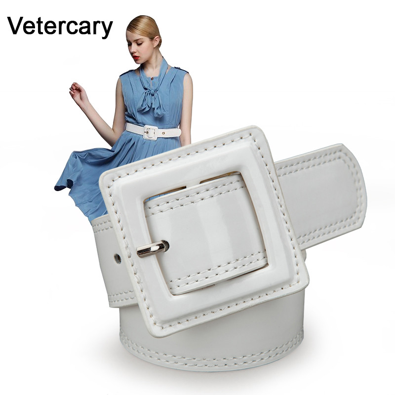 Curele largi de talie din piele strălucitoare pentru femei, centură de talie, modă de lux, pentru femei, cu cataramă pătrată, rochie roșie.