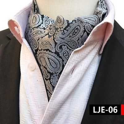 Luksuslikud meeste vintage Paisley ruudulised täpilised pulmalised pidulikud Cravat Ascot lipsud
