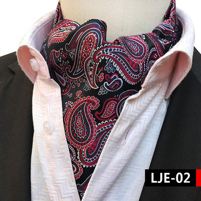 Luksuslikud meeste vintage Paisley ruudulised täpilised pulmalised pidulikud Cravat Ascot lipsud