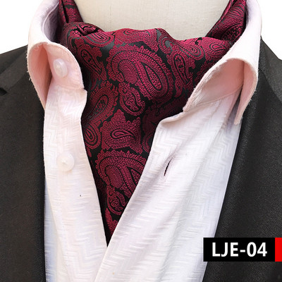 Luksuslikud meeste vintage Paisley ruudulised täpilised pulmalised pidulikud Cravat Ascot lipsud