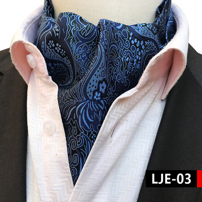 Luksuslikud meeste vintage Paisley ruudulised täpilised pulmalised pidulikud Cravat Ascot lipsud