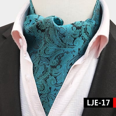 Luksuslikud meeste vintage Paisley ruudulised täpilised pulmalised pidulikud Cravat Ascot lipsud