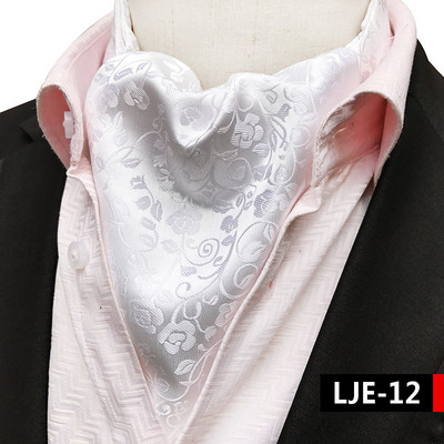 Luksuslikud meeste vintage Paisley ruudulised täpilised pulmalised pidulikud Cravat Ascot lipsud