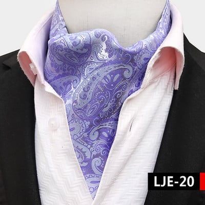 Luksuslikud meeste vintage Paisley ruudulised täpilised pulmalised pidulikud Cravat Ascot lipsud