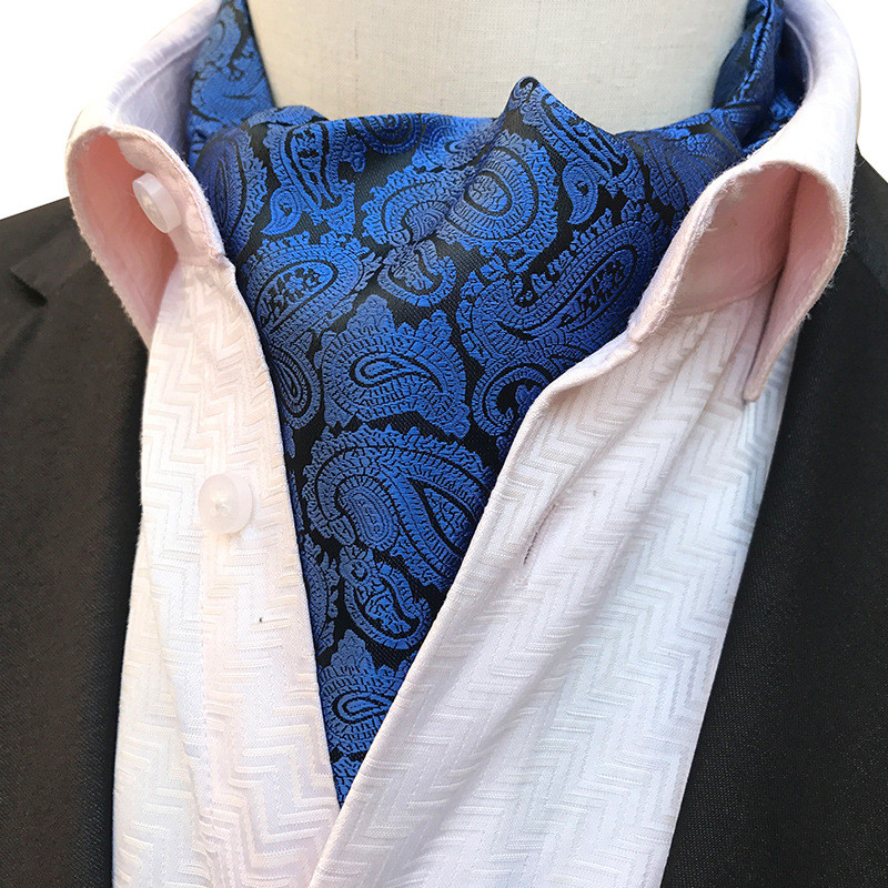Luksuslikud meeste vintage Paisley ruudulised täpilised pulmalised pidulikud Cravat Ascot lipsud