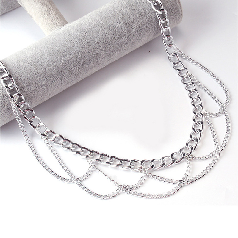 Cureaua de femei din metal auriu argintiu simplu, pandantiv cu ciucuri, lanțuri cu mai multe straturi, centură punk, rochie sălbatică, curele reglabile