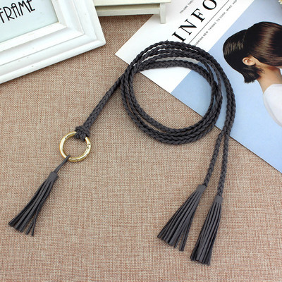 AWAYTR zamšādas auduma mezglota plāna josta ar augstu jostasvietu pušķis Cummerbund šauri regulējami aksesuāri kleitai ikdienas biksēm, džinsiem