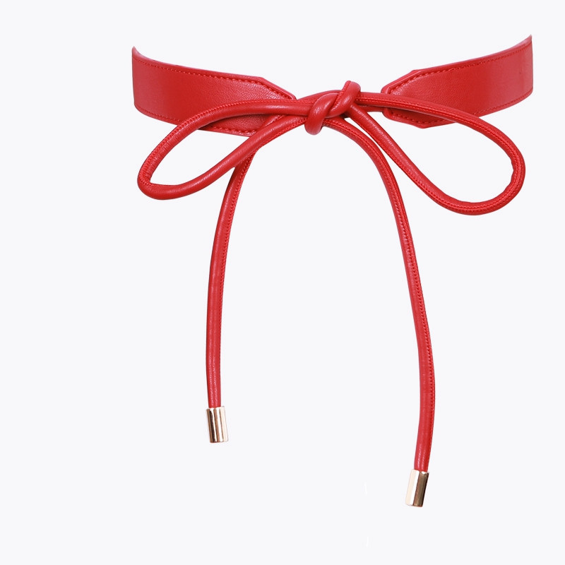 Plus dugi remeni za haljinu Ženska crna jakna s pletenicama s čvorovima Moda za zabavu Djevojka Ukrasite HOT mekanu PU kožu s pojasevima Suknja Kaput