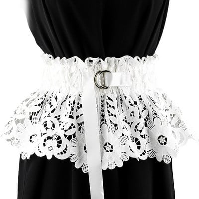 Femei cu talie înaltă ocazional rochie de damă pentru femei Cummerbands Corset în talie Bandă lată din talie Curea cravată din dantelă