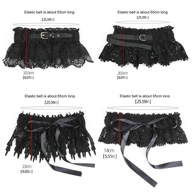 Femei cu talie înaltă ocazional rochie de damă pentru femei Cummerbands Corset în talie Bandă lată din talie Curea cravată din dantelă