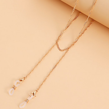 Απλό Χρυσό Χρώμα Γυαλιά από κράμα Αλυσίδα Μάσκα Γυαλιών Αλυσίδες Κορδόνι Λουράκι Σχοινί Casual 2022 Fashion Jewelry Δώρο Νέο