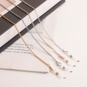 Paprasto stiliaus lydinio grandinėlės akiniai dirželiai moterims aukso sidabro spalvos kaukės laikiklis dirželis nuo praradimo 2022 m. madingi papuošalai Nauja