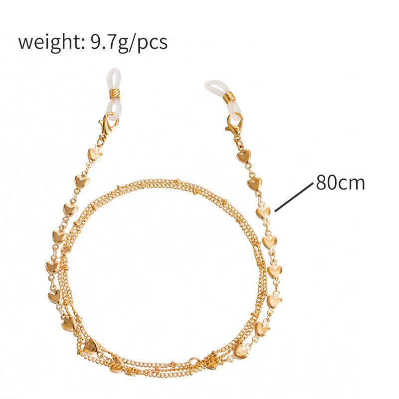 Ötvözet Szív Pillangó Levele Szemüveg Láncok Zsinórok Női Maszktartó Szemüvegek Lánczsinórok Elveszett 2022-es divatékszerek