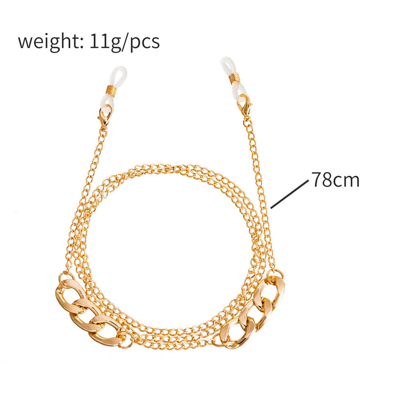 Ötvözet szemüvegek lánc arany színű napszemüveg pántok maszk nyaklánc női nyaktartó kötélszíj 2022 divat ékszerek új