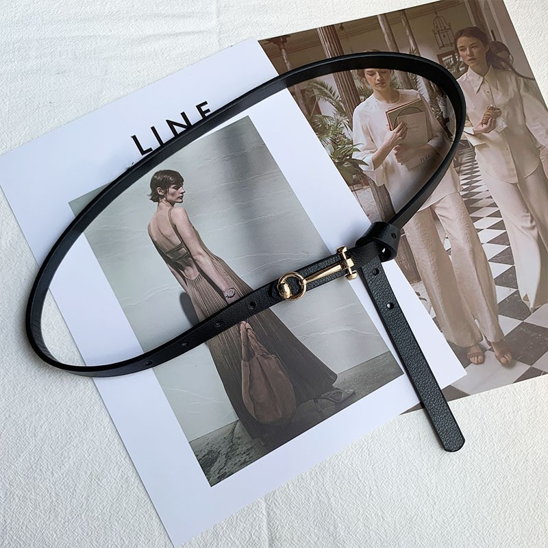 2023. Modni tanki remen za žene od PU kože, uski pojasevi oko struka, podesivi bijeli crni remen za ženske haljine