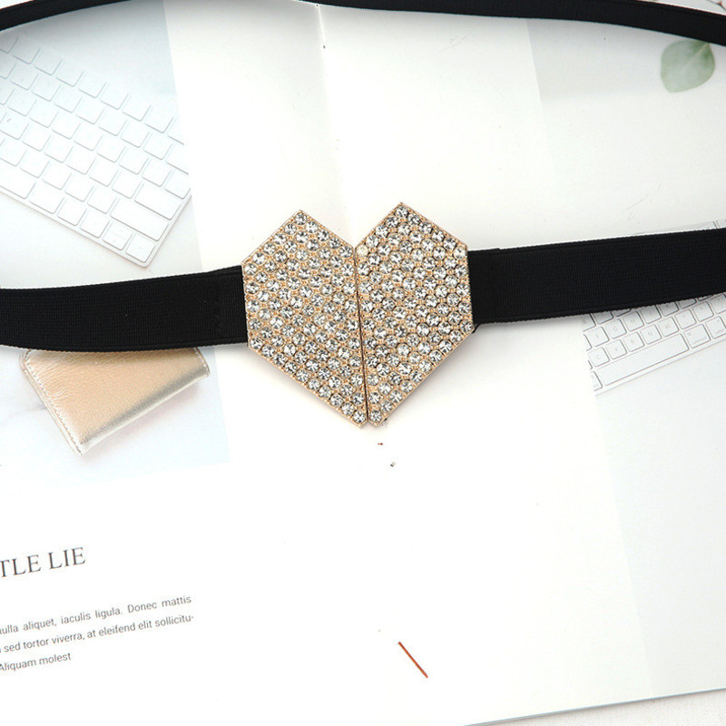 2023 Cureaua pentru femei Love Diamond Catarama Cureaua Costum in stil francez Decorare talie Bandă elastică Cămașă Rochie Acoperire pentru talie