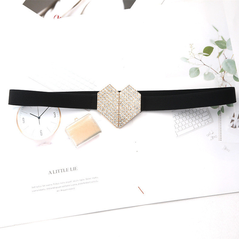 2023 Cureaua pentru femei Love Diamond Catarama Cureaua Costum in stil francez Decorare talie Bandă elastică Cămașă Rochie Acoperire pentru talie