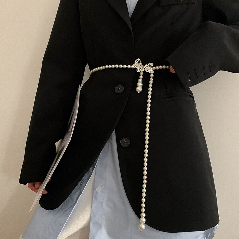 Ženski lanac Biserni remen Modni remen Luksuzni lanac oko struka za haljinu Rese Dekoracija Leptir cvijet Vjenčani lanac Remen 401