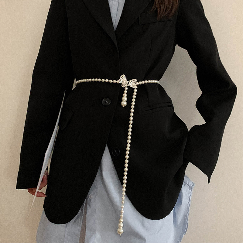 Ženski lanac Biserni remen Modni remen Luksuzni lanac oko struka za haljinu Rese Dekoracija Leptir cvijet Vjenčani lanac Remen 401