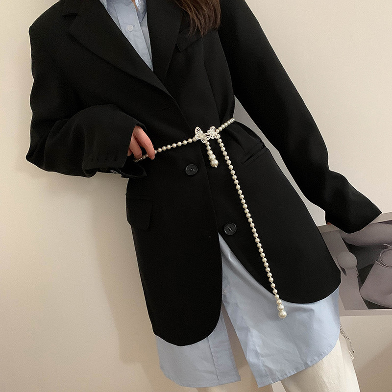 Ženski lanac Biserni remen Modni remen Luksuzni lanac oko struka za haljinu Rese Dekoracija Leptir cvijet Vjenčani lanac Remen 401