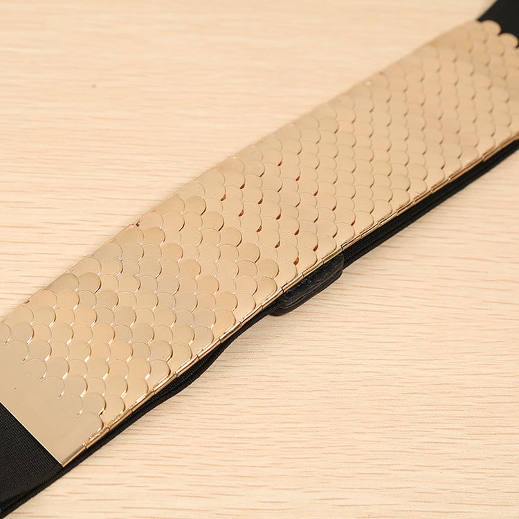 Cataramă metalică de modă pentru damă, centură lată elastică, decorare nouă, centură de rochie pentru femei, curele de brand de lux de calitate superioară pentru femei