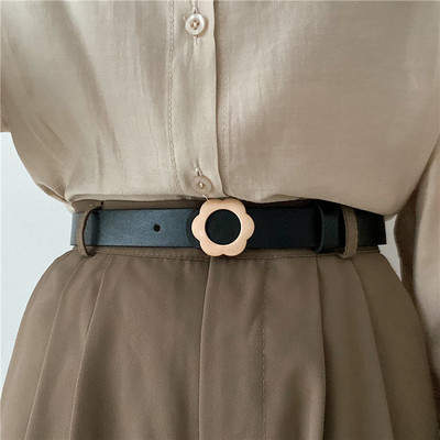 Modni visokokvalitetni ženski remen u obliku cvijeta, ukrasni remen s kopčom, PU kožni remen za žene, svestrani remen za traperice