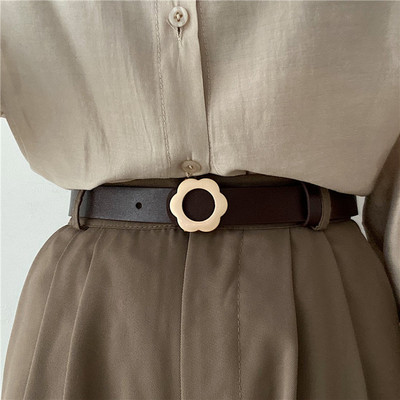 Modni visokokvalitetni ženski remen u obliku cvijeta, ukrasni remen s kopčom, PU kožni remen za žene, svestrani remen za traperice