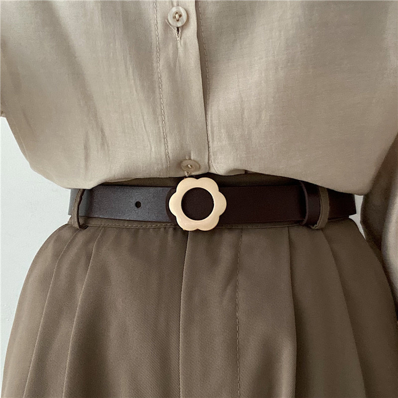 Modni visokokvalitetni ženski remen u obliku cvijeta, ukrasni remen s kopčom, PU kožni remen za žene, svestrani remen za traperice