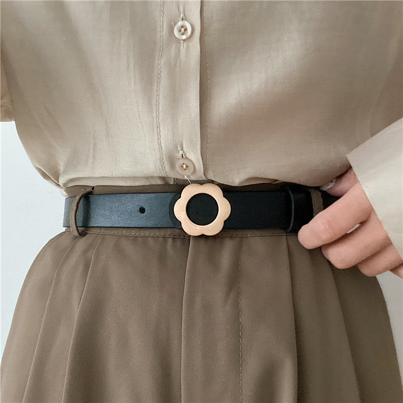 Modni visokokvalitetni ženski remen u obliku cvijeta, ukrasni remen s kopčom, PU kožni remen za žene, svestrani remen za traperice