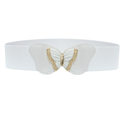 Νέα πεταλούδα ελαστική ζώνη μέσης μόδας αγκράφα από κράμα γυναικεία φαρδιά ζώνη γυναικείο παλτό φόρεμα Διακοσμητικό λουράκι με λουράκι Slim Cummerbund