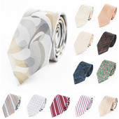 Noutate Cravate de modă pentru bărbați Cravată albastră de 8 cm Cravată în carouri cu dungi pentru bărbați Papion cu cachetele floral Cadou de nuntă