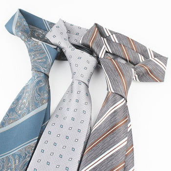 Novelty Ties Ανδρική γραβάτα μόδας 8cm Μπλε γραβάτα καρό κουκκίδα Ριγέ λαιμόκοψη για άνδρες Paisley Floral παπιγιόν Δώρο γάμου