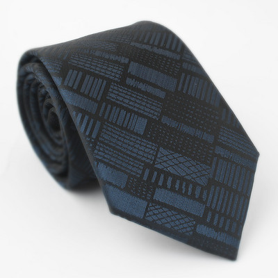 Noutate Cravate de modă pentru bărbați Cravată albastră de 8 cm Cravată în carouri cu dungi pentru bărbați Papion cu cachetele floral Cadou de nuntă