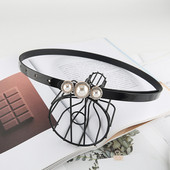 Õhukesed kristallid Pärlid rihm Reguleeritav nahast rihm metallist pandlaga vöörihm kleit seelik vöö peenike rihma kaunistus vöökohtb