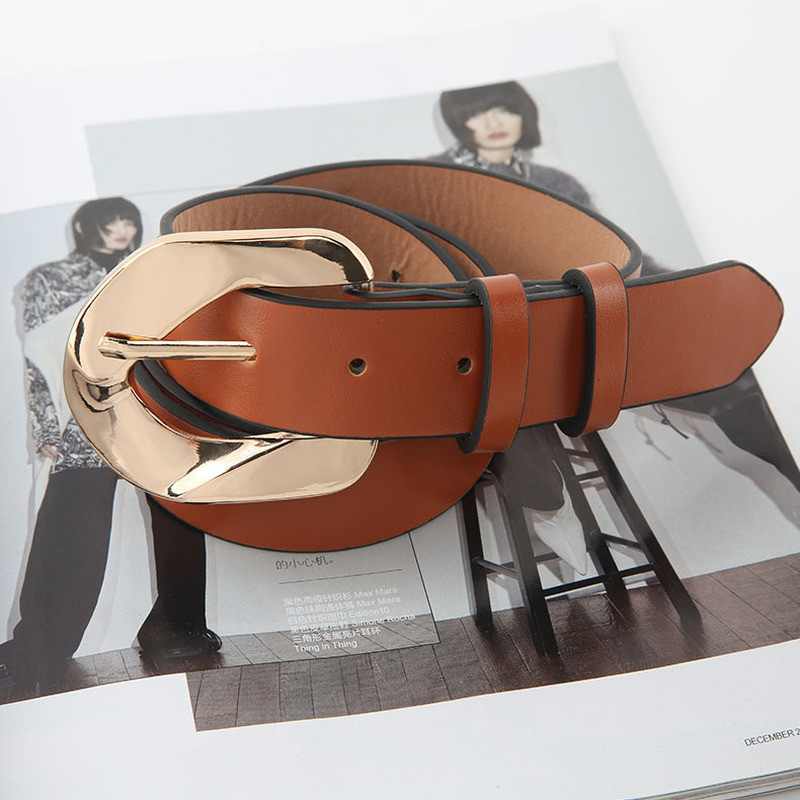 Nauja madinga PU odinė moteriška diržo metalinė sagtis juosmens dirželiai Dizainerė moteriška suknelė Kelnės Dekoratyvinė juosmens juosta