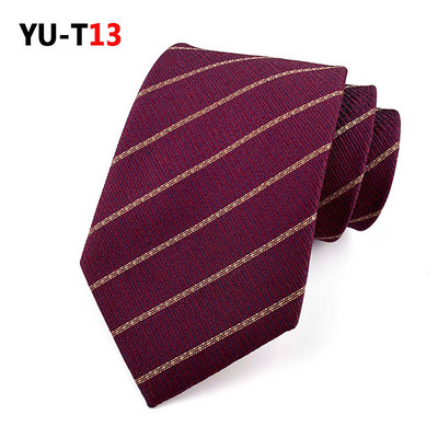 Nova muška kravata Klasična mrežasta pruga 8 cm Jacquard Kravata Corbatas Haljina Modni dodaci Dnevna odjeća Kravata Poklon za svatove