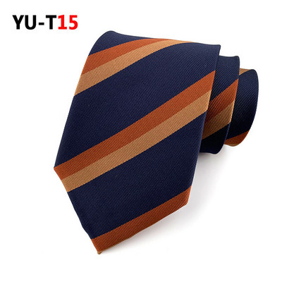 Nova muška kravata Klasična mrežasta pruga 8 cm Jacquard Kravata Corbatas Haljina Modni dodaci Dnevna odjeća Kravata Poklon za svatove
